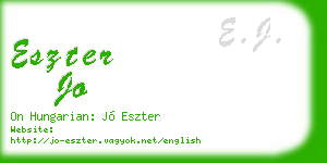 eszter jo business card