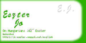 eszter jo business card